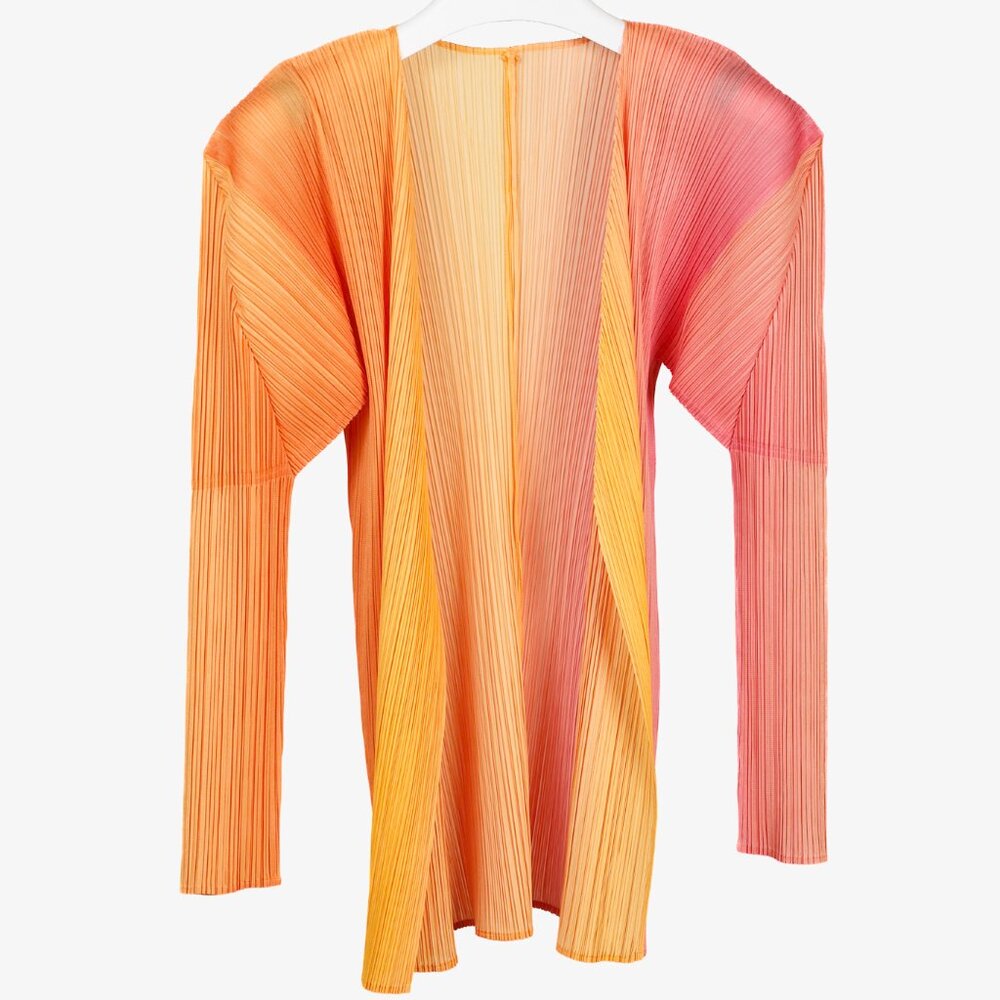 Pleats Please Issey Miyake Archival Citrus Colour Gradient Jacket, Size XL